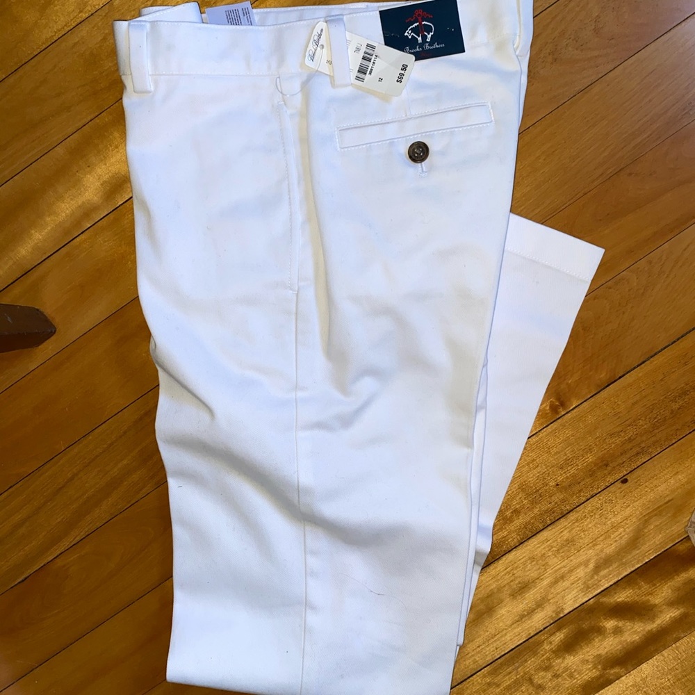 Brooks Brothers NWT white boys 12 dress khaki